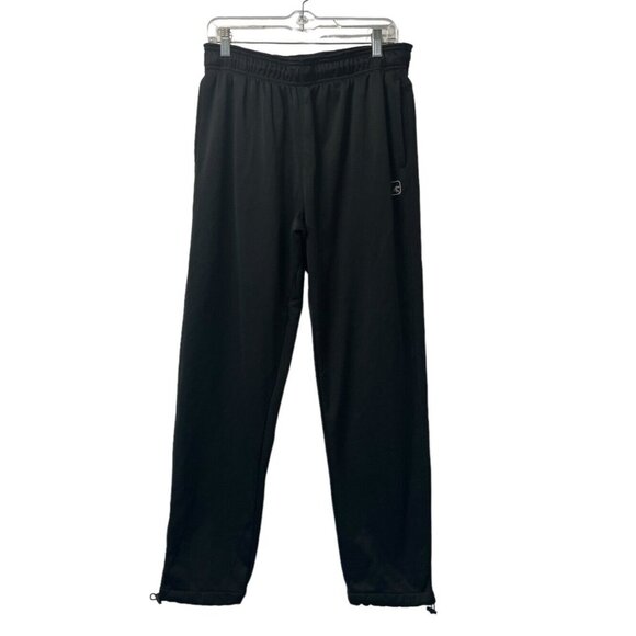 AND1 Men Joggers Sweat Pants Size Large Black Pocket Drawstring Preppy Athletic - Picture 1 of 15